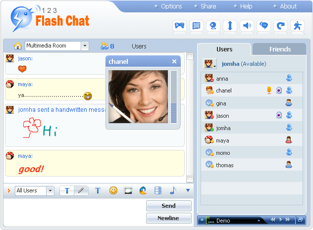 Xoops Chat Module for 123 Flash Chat