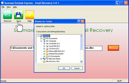 Outlook Express recovery tool