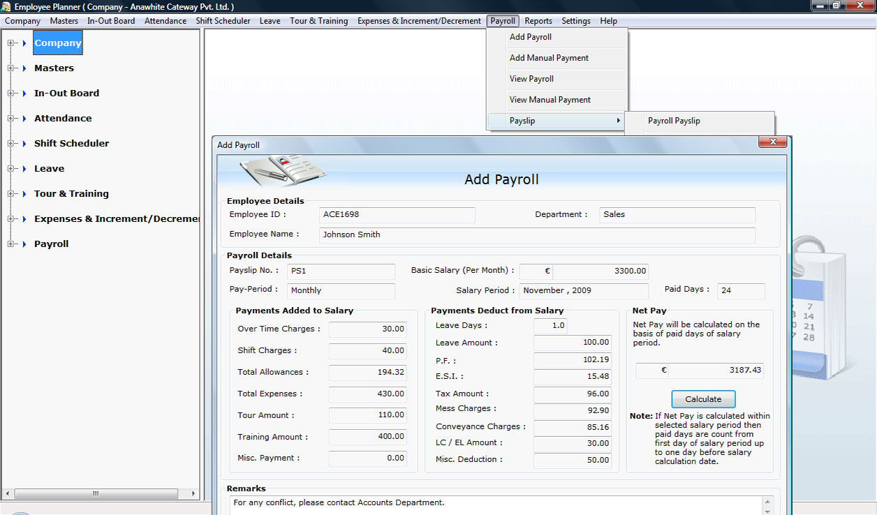 Employee Payroll Software