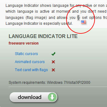 Language Indicator Lite