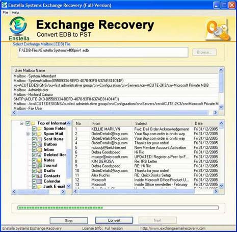 Export Exchange Database to PST