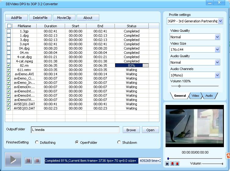 DDVideo DPG to 3GP Video Converter Gain