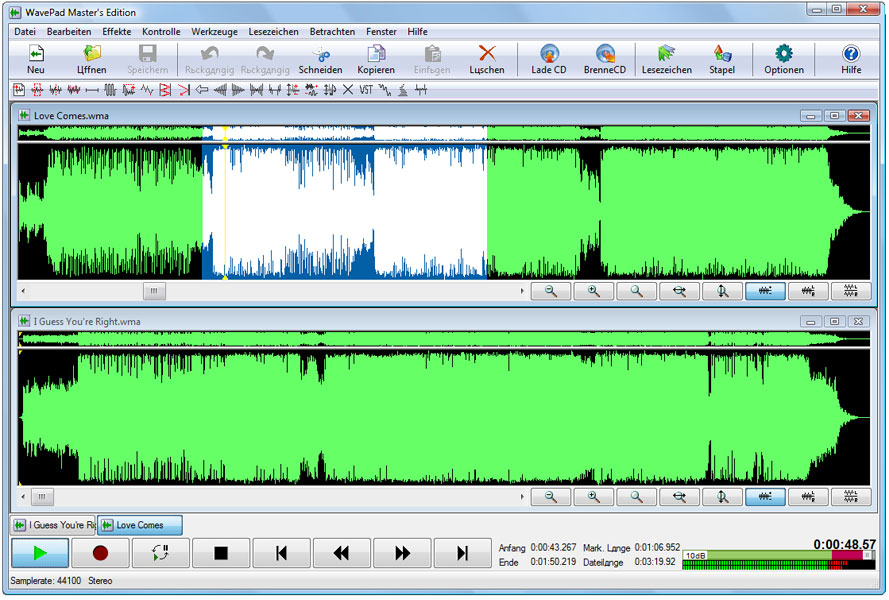 Wavepad Kostenloser Audio-Editor