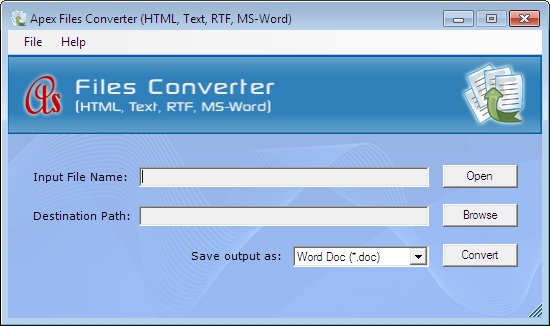 Files Converter (HTML, Text, RTF, Word)