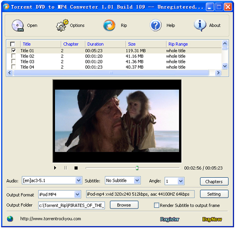 Torrent DVD to MP4 Converter