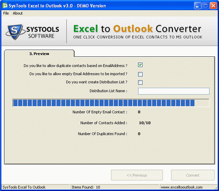 Import Excel to Outlook