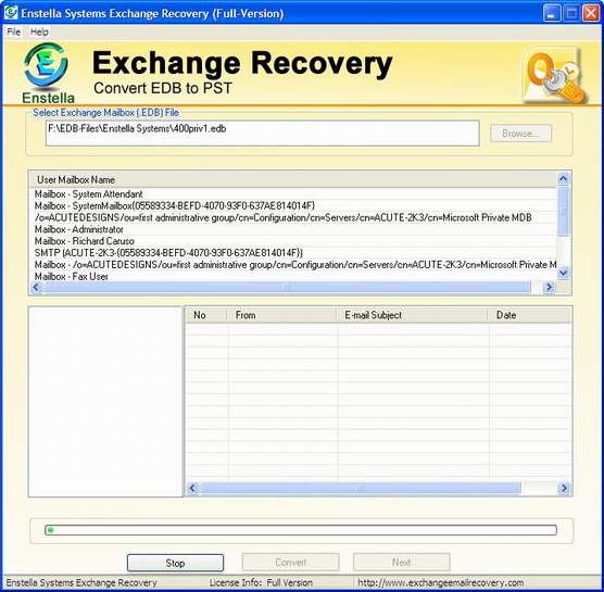 Restore Exchange EDB File