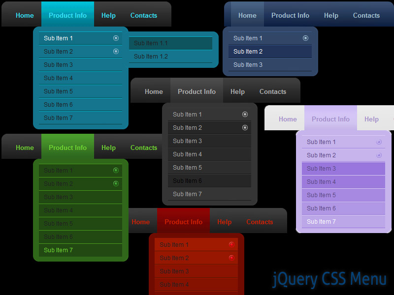 jQuery CSS Menu Style 06