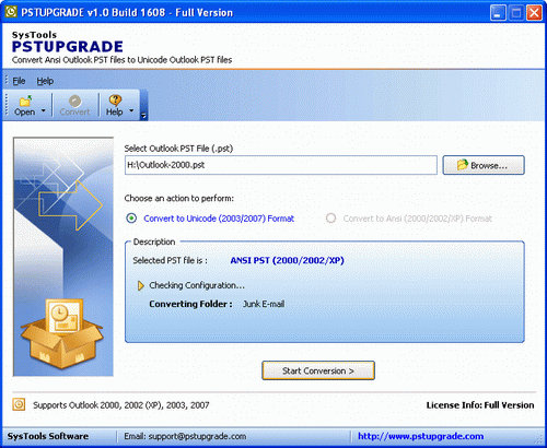 Convert Outlook PST 2GB to 20GB