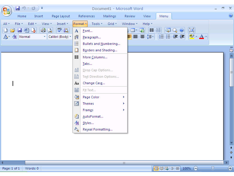 Classic Menu and Toolbar for Microsoft Office 2010