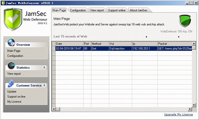 JamSec Web Application Firewall