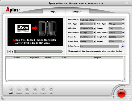 Aplus XviD to Cell Phone Converter