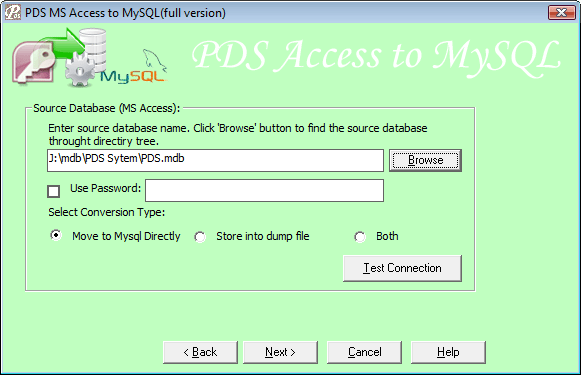Access File to MySQL