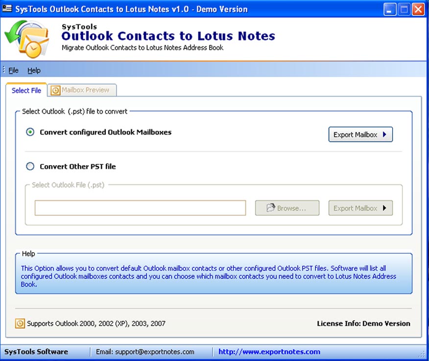 Convert Outlook Contacts