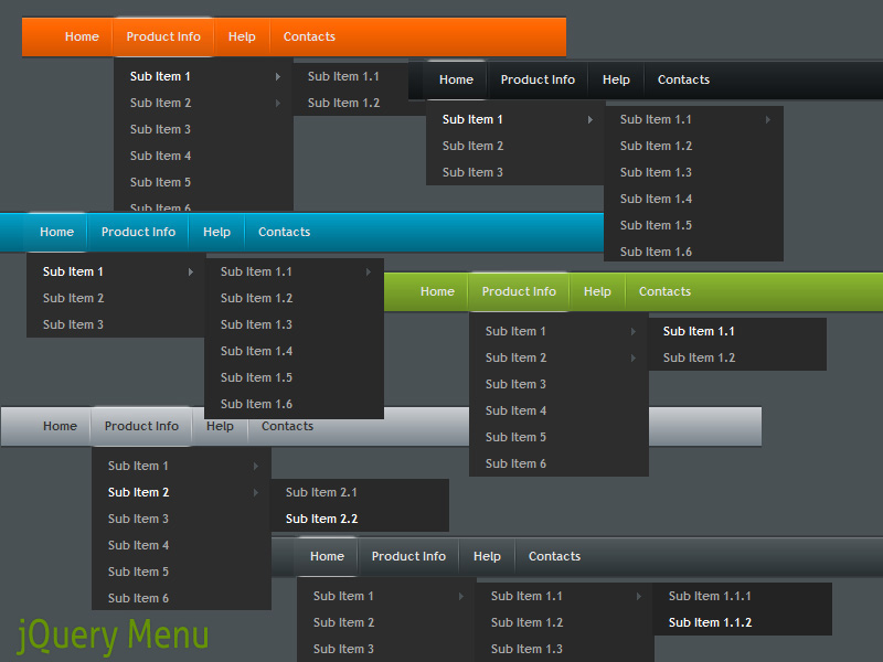 jQuery Menu Style 1