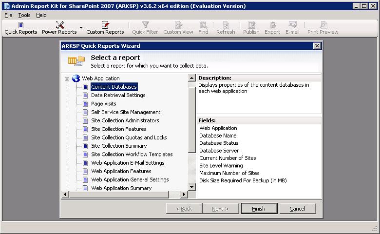 Admin Report Kit for SharePoint 2007 (ARKSP)