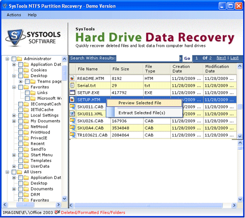 Recovery version