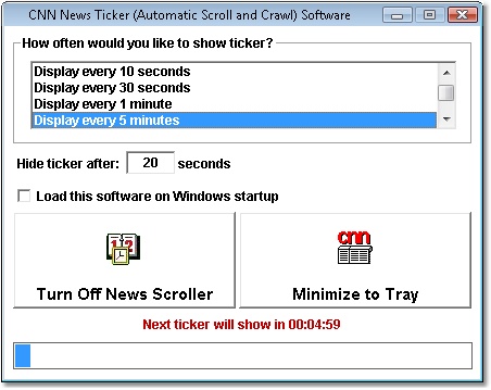CNN News Ticker (Automatic Scroll and Crawl) Software