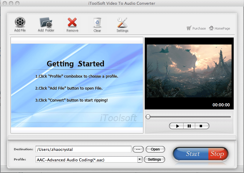 iToolSoft Video to Audio Converter Mac