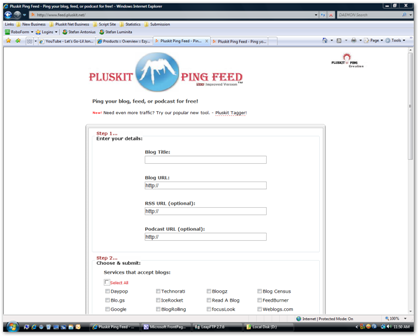 Pluskit Ping Feed, XML, Blog