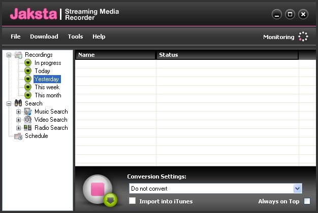 Jaksta Streaming Media Recorder and Converter