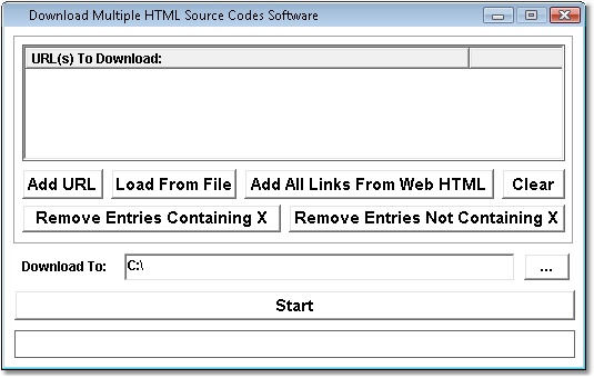 Download Multiple HTML Source Codes Software