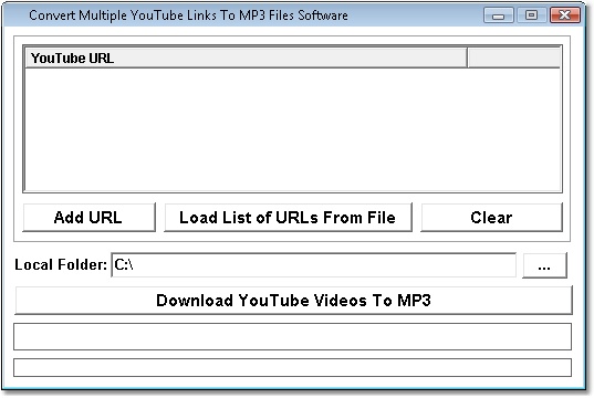 Convert Multiple YouTube Links To MP3 Files Software