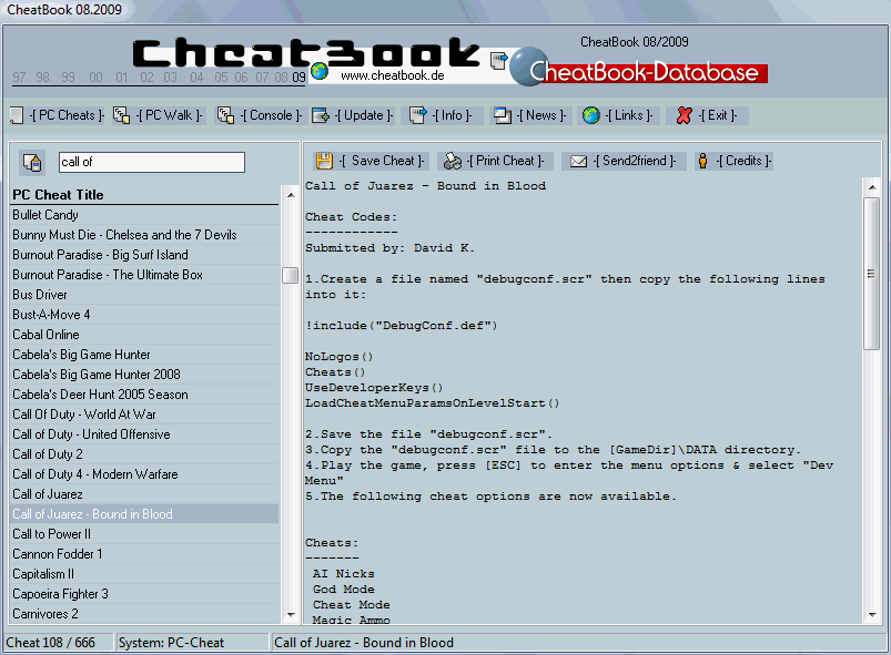 CheatBook Issue 08/2009