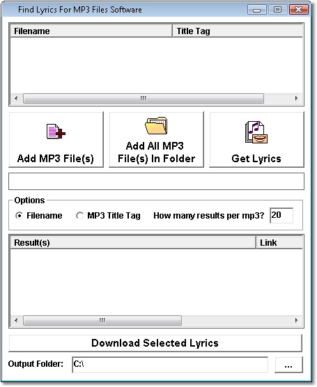 Find Lyrics For MP3 Files Software