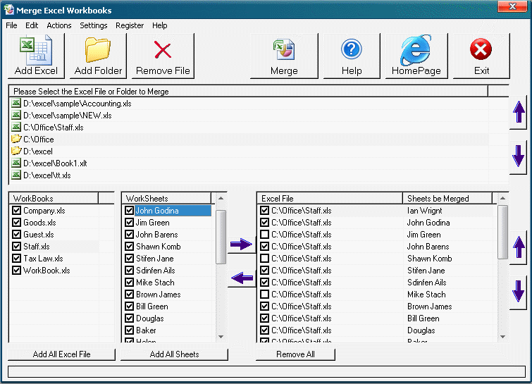 Merge Excel Workbooks