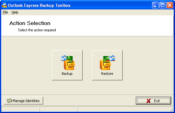 Outlook Express Backup Toolbox