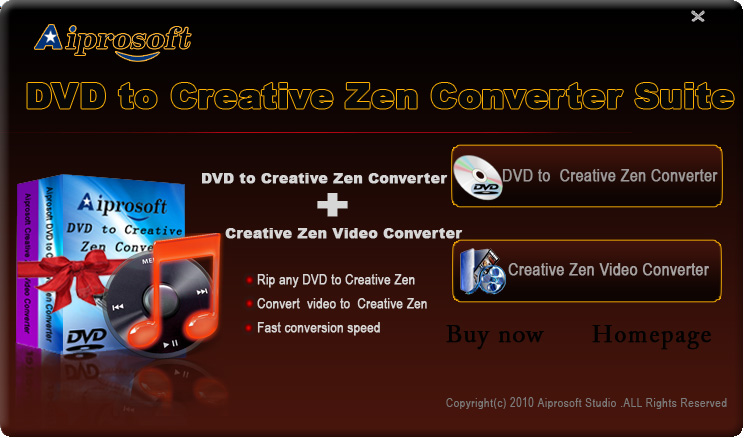 Aiprosoft Creative Zen Converter suite