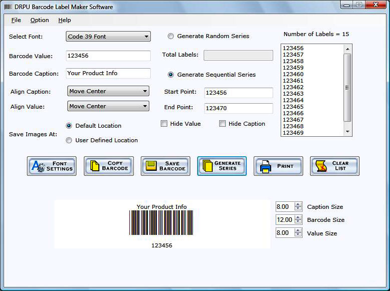 Generate Barcodes