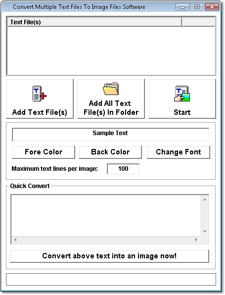 Convert Multiple Text Files To Image Files Software