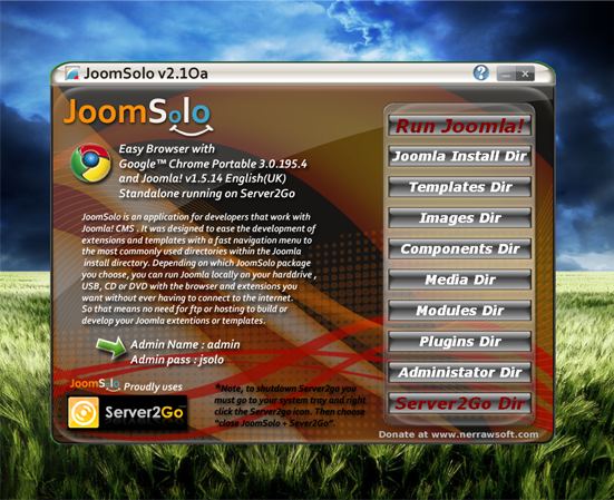 JoomSolo Joomla Standalone Server
