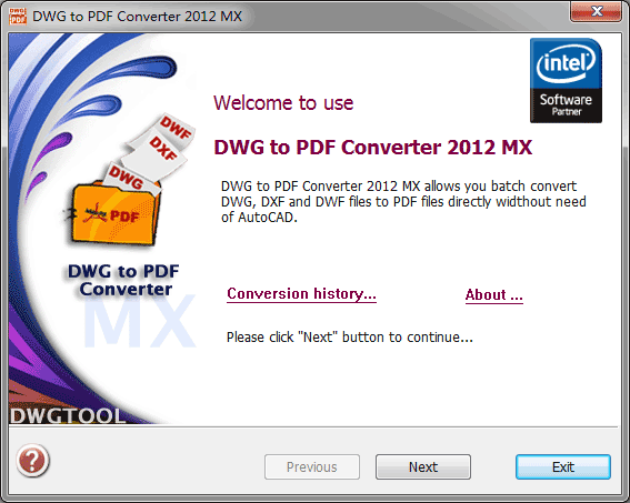 DWG to PDF Converter MX