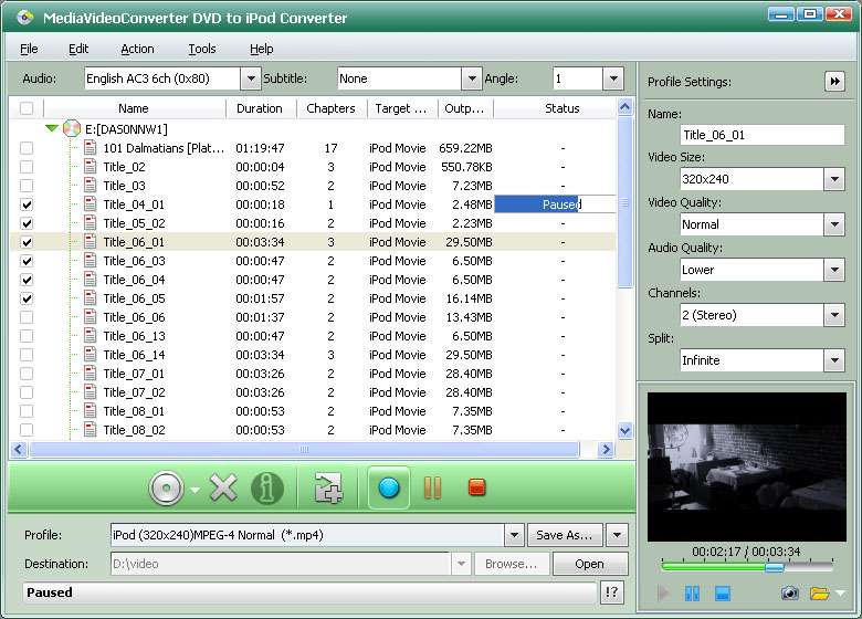 mediAvatar DVD to iPod Converter
