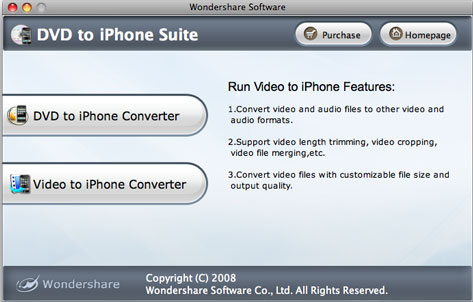Wondershare DVD to iPhone Suite for Mac