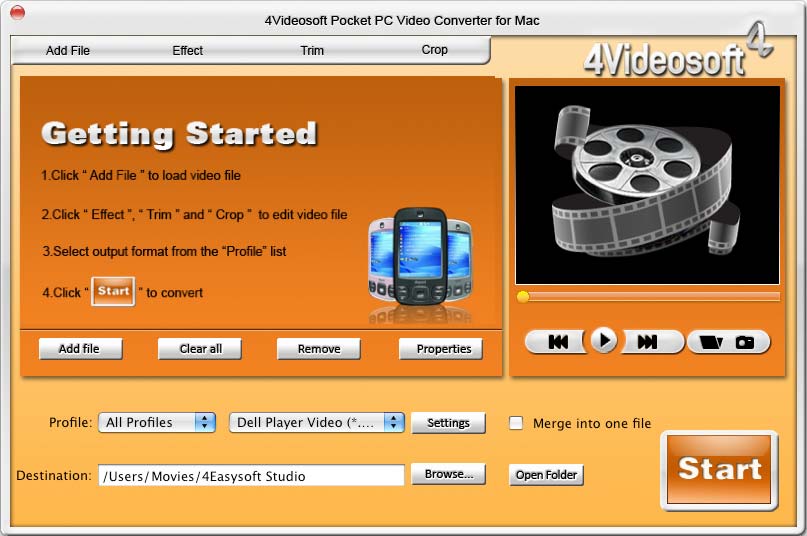 4Videosoft Mac Pocket PC Video Converter