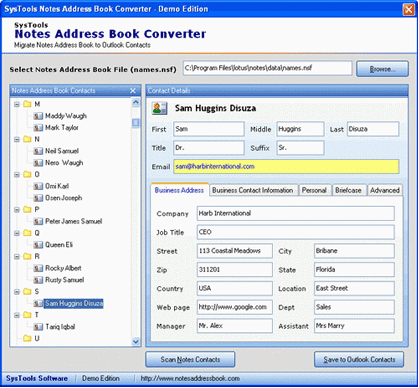 Lotus Notes Address Book Converter