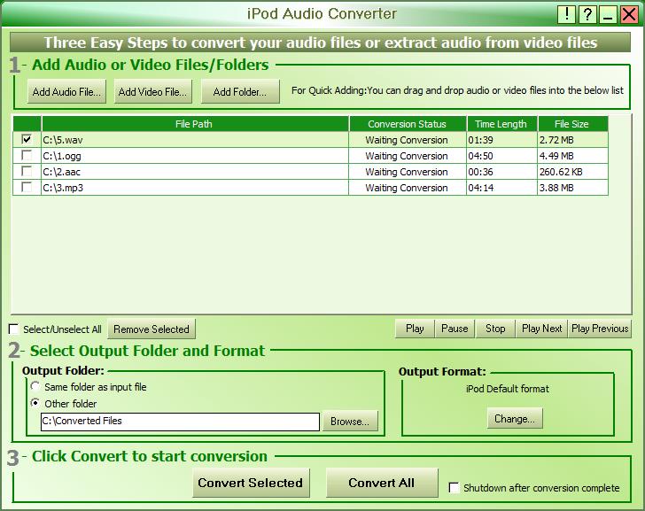 iPod Audio Converter Free SCB