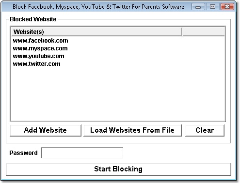 Block Facebook, MySpace, YouTube & Twitter For Parents Software