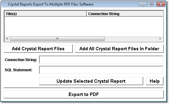 Crystal Reports Export To Multiple PDF Files Software