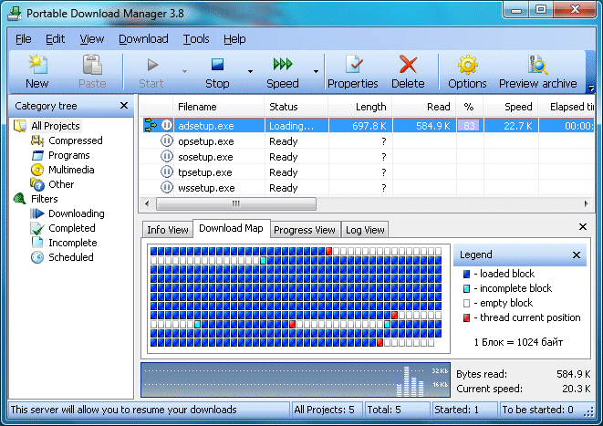 MetaProducts Portable Downloader Manager