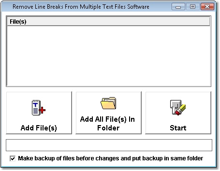 Remove Line Breaks From Multiple Text Files Software