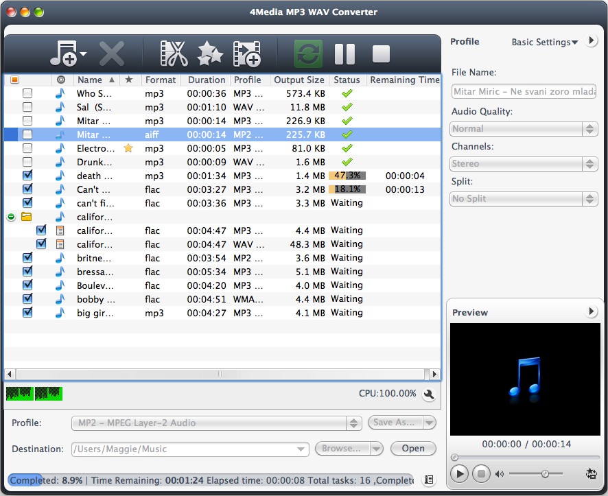 4Media MP3 WAV Converter for Mac