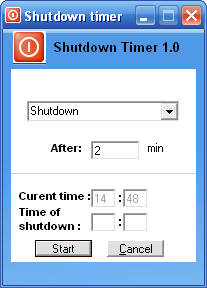 Sofonica Shutdown Timer
