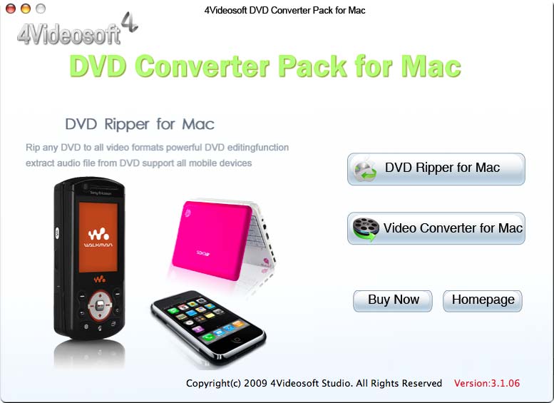 4Videosoft DVD Converter Pack for Mac