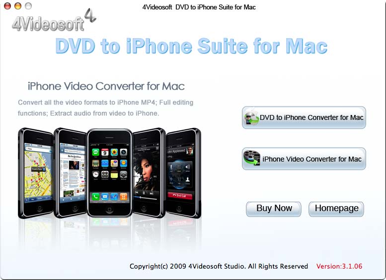 4Videosoft DVD to iPhone Suite for Mac