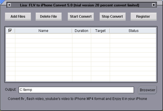 lisasoft FLV to iPhone Converter